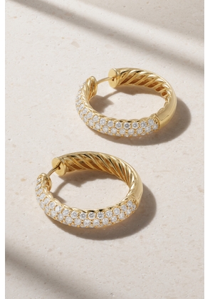 David Yurman - Dy Mercer™ 18-karat Gold Diamond Hoop Earrings - One size