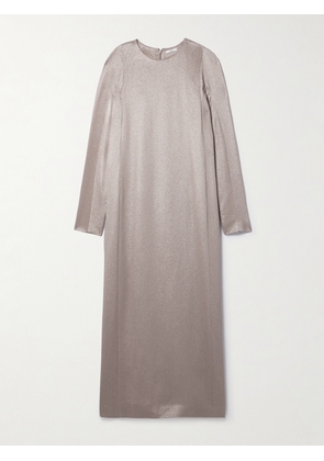 FFORME - Iris Metallic Cloqué Maxi Dress - Neutrals - x small,small,medium,large,x large