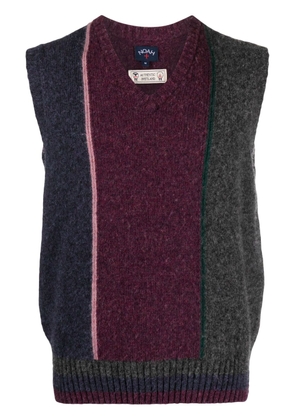 NOAH NY Shetland colour-block wool vest - Grey