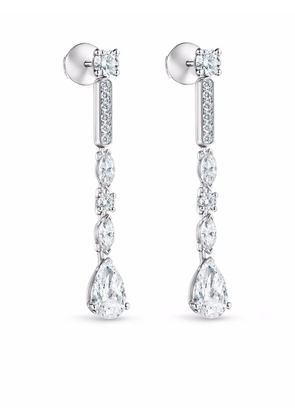 De Beers Jewellers 18kt white gold Snow Dance diamond earrings - Silver