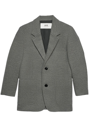 AMI Paris oversize single-breasted coat - Grey