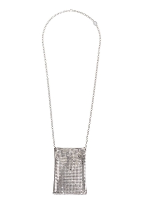 Rabanne mesh pendant necklace - Silver