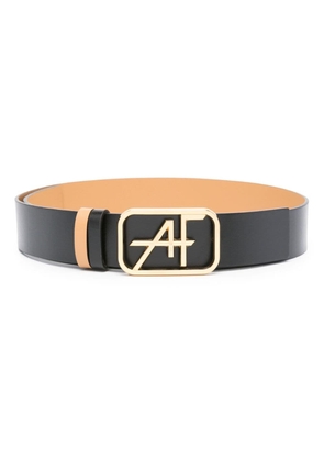 Alberta Ferretti logo-plaque reversible belt - Black