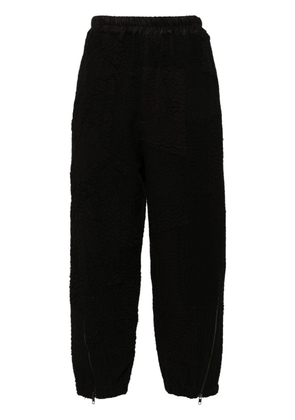 By Walid tapered-leg cotton trousers - Black