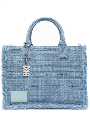 SANDRO Kasbah tweed tote bag - Blue