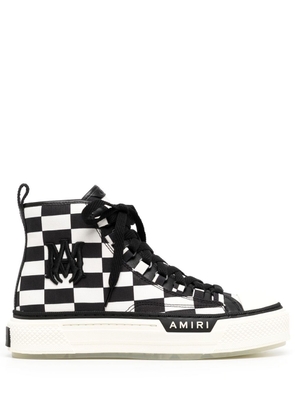 AMIRI check-print high-top sneakers - White