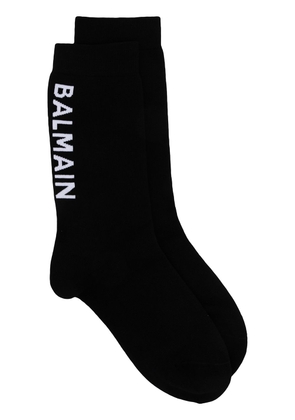 Balmain logo-print socks - Black
