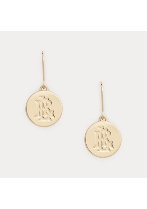 Gold-Tone Logo Drop Earrings