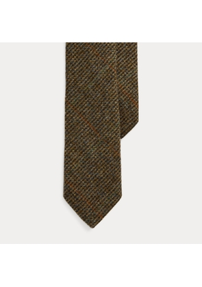 Contrast-Tipping Wool Tweed Tie