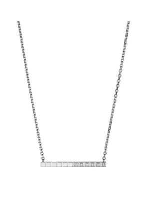 Chopard White Gold And Diamond Ice Cube Necklace