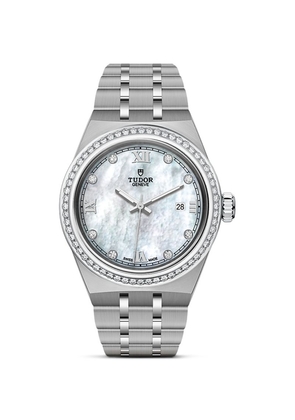Tudor Day Date Stainless Steel And Diamond Watch 28Mm