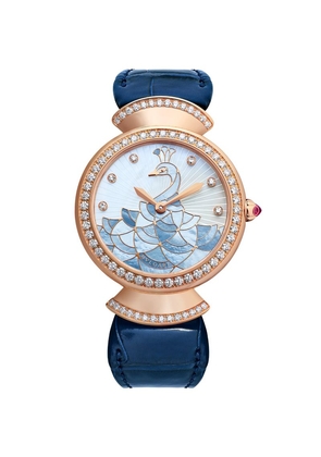 Bvlgari Rose Gold And Diamond Divas' Dream Watch 33Mm