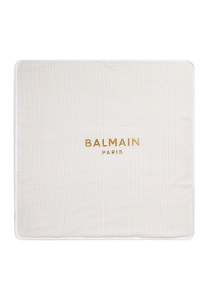 Balmain Kids Cotton Logo Blanket (81cm x 81cm)