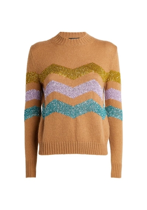 Weekend Max Mara Merino-Blend Sequinned Sweater