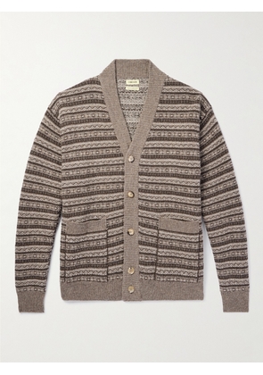 De Bonne Facture - Striped Wool Cardigan - Men - Brown - S