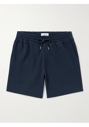 Mr P. - Straight-Leg Organic Cotton-Piqué Drawstring Shorts - Men - Blue - XS