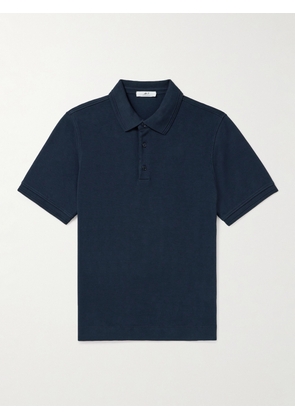 Mr P. - Organic Cotton-Piqué Polo Shirt - Men - Blue - XS