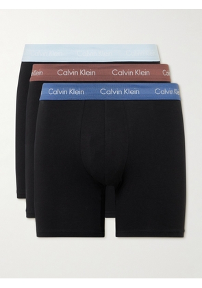 Calvin Klein Underwear - Three-Pack Stretch-Cotton Boxer Briefs - Men - Black - S