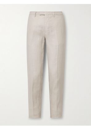 Boglioli - Straight-Leg Linen-Twill Suit Trousers - Men - Gray - IT 46