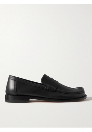 LOEWE - Campo Leather Penny Loafers - Men - Black - EU 39