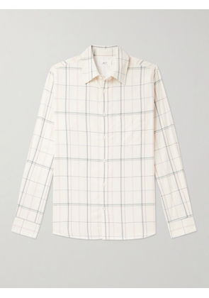 Mr P. - Checked Organic Cotton-Twill Shirt - Men - Neutrals - XS