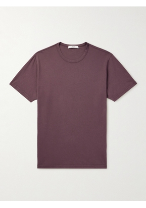 Mr P. - Garment-Dyed Organic Cotton-Jersey T-Shirt - Men - Purple - XS
