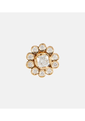 Sophie Bille Brahe Soleil de Fleur 18kt gold single earring with diamonds