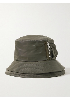 Sacai - Layered Nylon Bucket Hat - Men - Green - 1