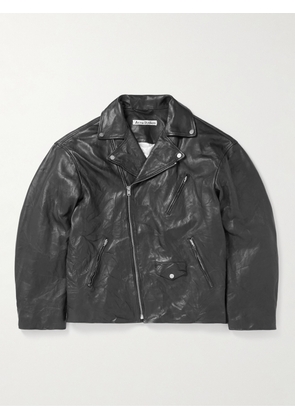 Acne Studios - Liker Distressed Leather Biker Jacket - Men - Black - IT 44
