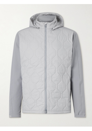 Peter Millar - Rush Panelled Quilted Shell Hooded Golf Jacket - Men - Gray - S