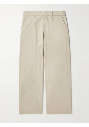 NN07 - Kay 1809 Pleated Stretch-Cotton Twill Trousers - Men - Neutrals - UK/US 29