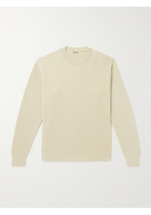 Auralee - Ribbed Cotton Sweater - Men - Neutrals - 3