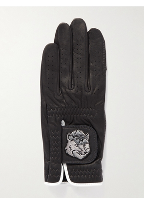 Maison Kitsuné - Logo-Appliquéd Leather Golf Glove - Men - Black