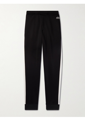 Alexander McQueen - Tapered Logo-Embroidered Striped Jersey Sweatpants - Men - Blue - M