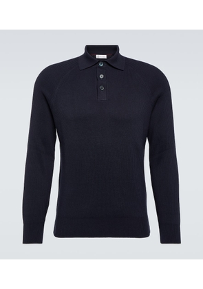 Brunello Cucinelli Ribbed-knit cotton polo sweater