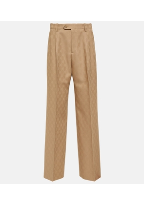 Gucci GG wool jacquard straight pants