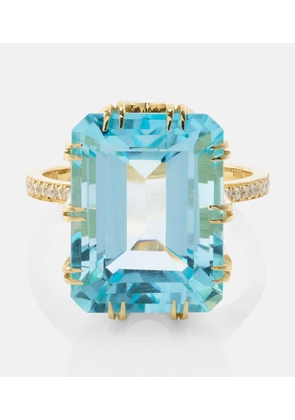 Ileana Makri 18kt gold ring with topaz and diamonds