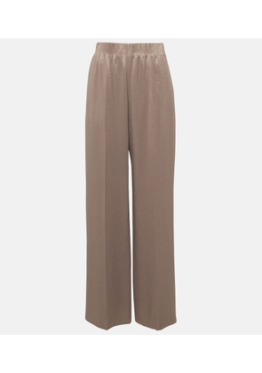 Fforme Maud high-rise metallic wide-leg pants