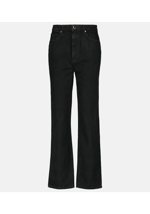Khaite Abigail high-rise straight cropped jeans