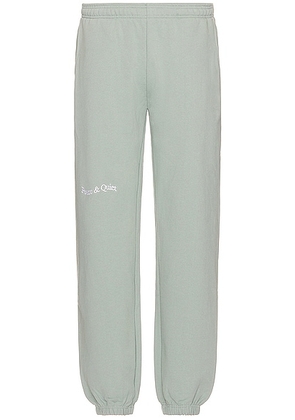 Museum of Peace and Quiet Wordmark Sweatpants in Sage - Sage. Size XS (also in S).