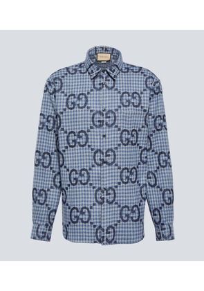 Gucci Checked logo wool shirt