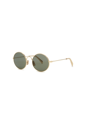 Celine Gold-tone Round-frame Sunglasses