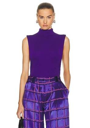 Raisa Vanessa High Neck Bodysuit in Purple - Purple. Size 40 (also in 34).