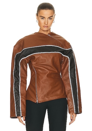Jade Cropper Reflective Gigi Jacket in Light Brown - Brown. Size XS (also in ).
