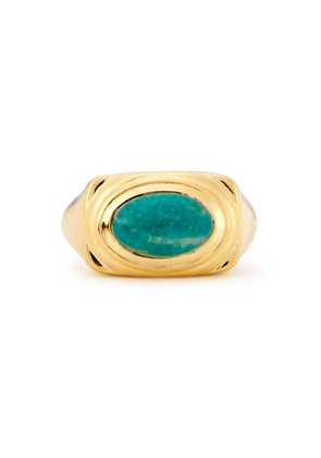 Daisy London Amazonite Bold 18kt Gold-plated Ring - Green - M