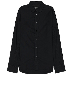 Rag & Bone Engineered Oxford Shirt in Black - Black. Size L (also in M, XL/1X).
