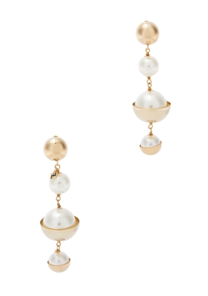 Rosantica Aria Faux Pearl Clip-on Drop Earrings - One Size