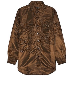 Engineered Garments Trail Shirt in Brown - Brown. Size S (also in L, XL/1X).
