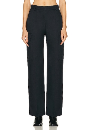 Stella McCartney Tailored Straight Cargo Trouser in Ink - Black. Size 36 (also in 34, 38, 40, 42).