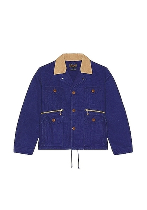 Beams Plus Fish-hunting Heavy Oxford Jacket in Blue - Blue. Size S (also in L, M, XL/1X).